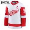 Dresovi Detroit Red Wings 2024-25 Fanatics Premium Dylan Larkin Gostujući Bijela - Dječji